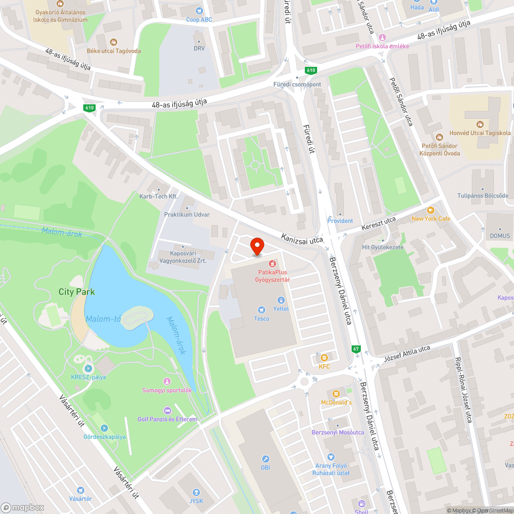 Szemetes lefolyó bejelentés helye