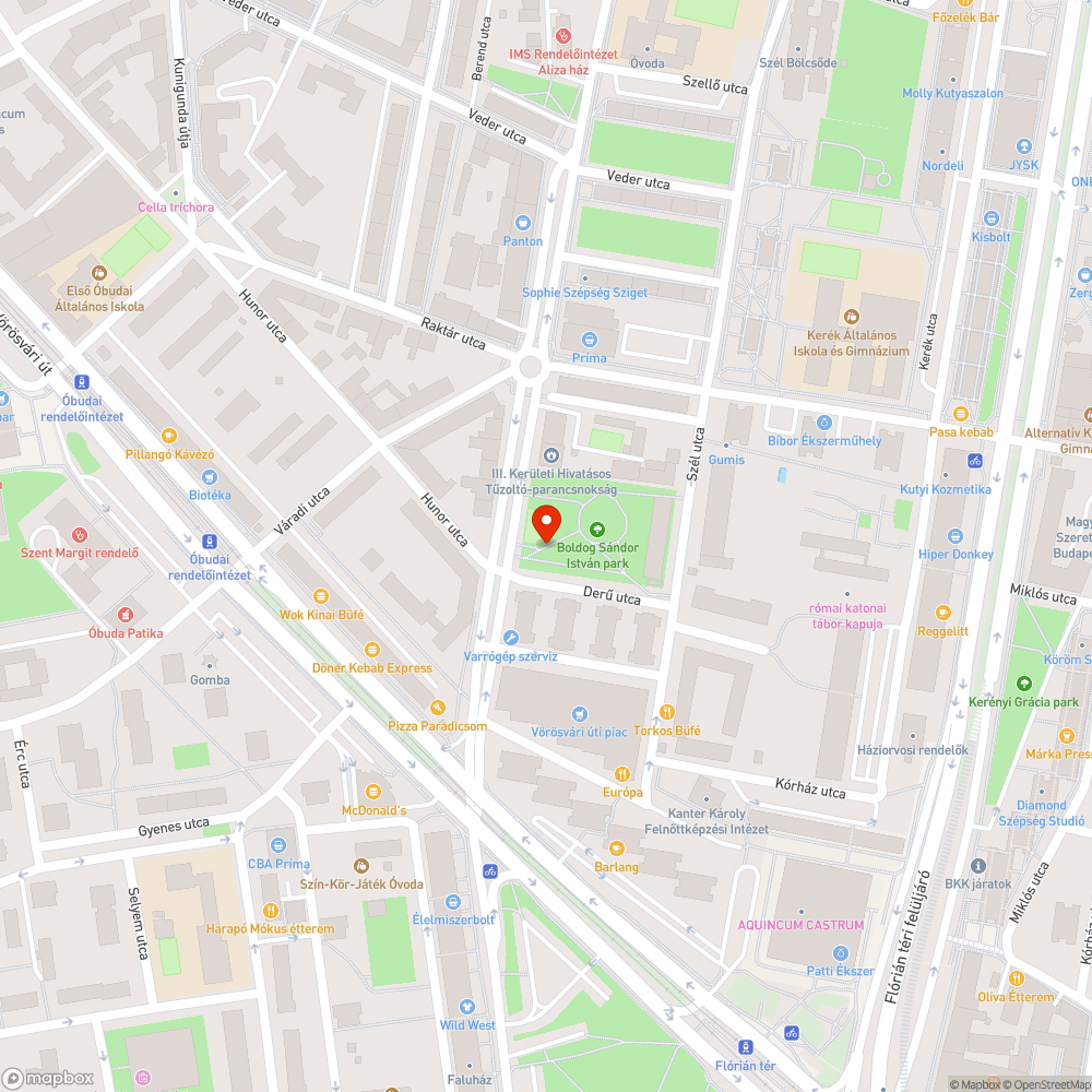 Feljött térkövek bejelentés helye