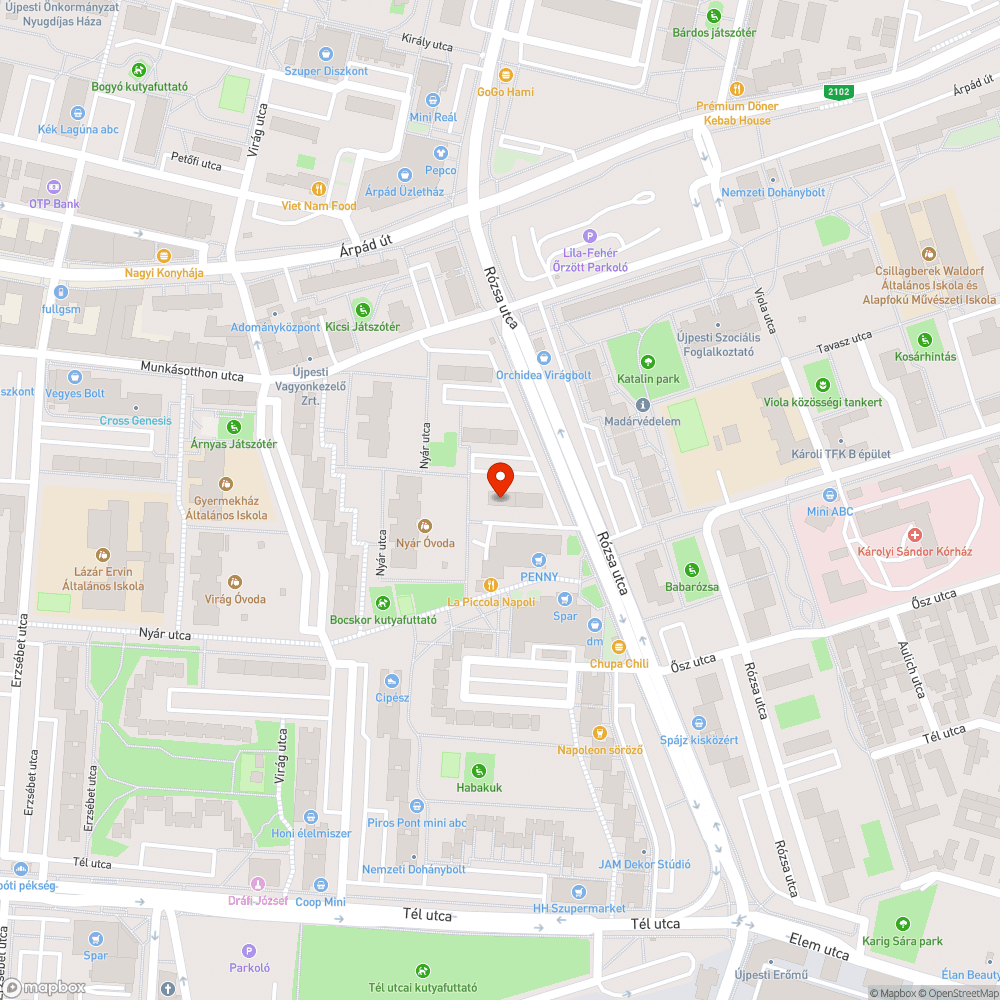 Megdőlt szemetes bejelentés helye