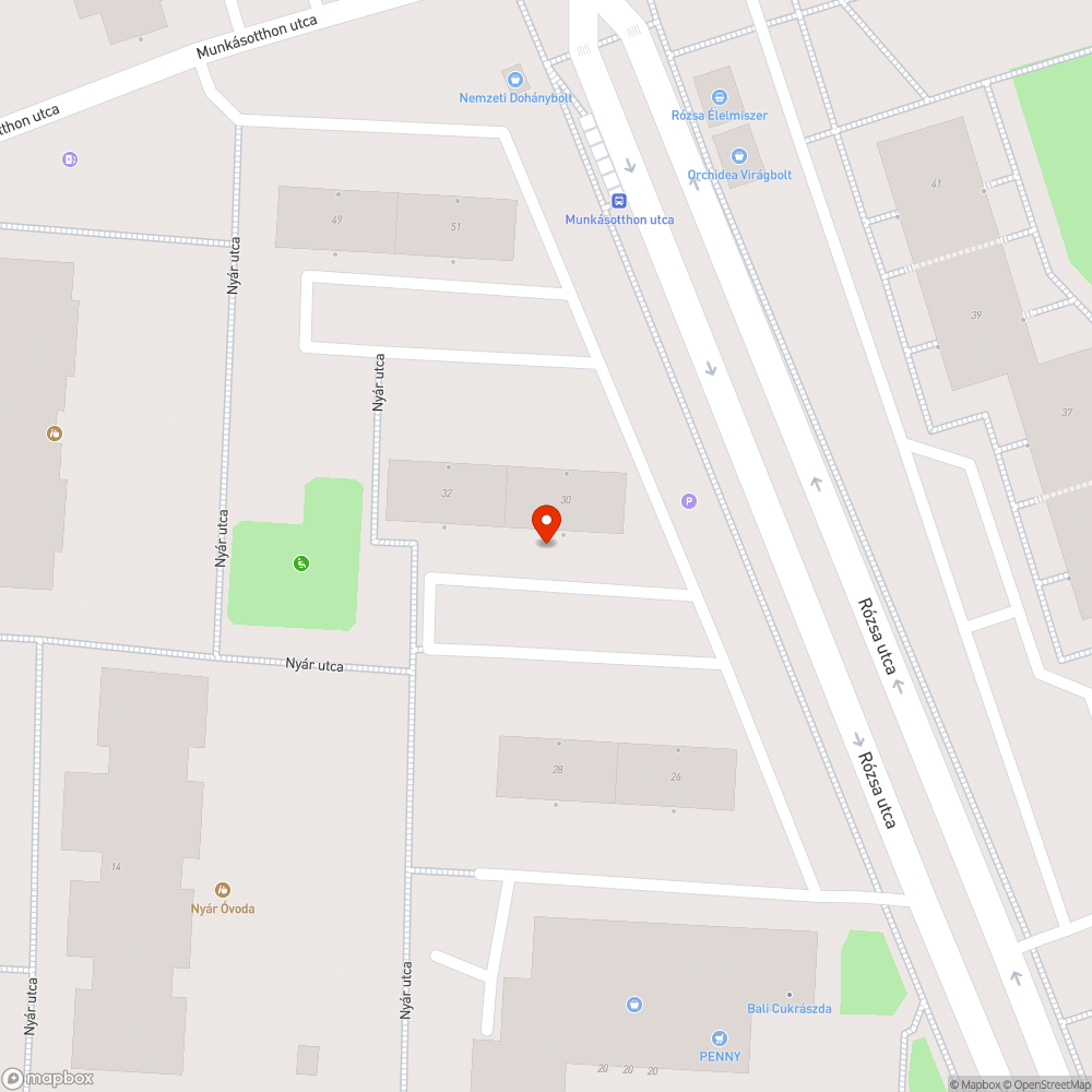 Rozsda ette közmű bejelentés helye