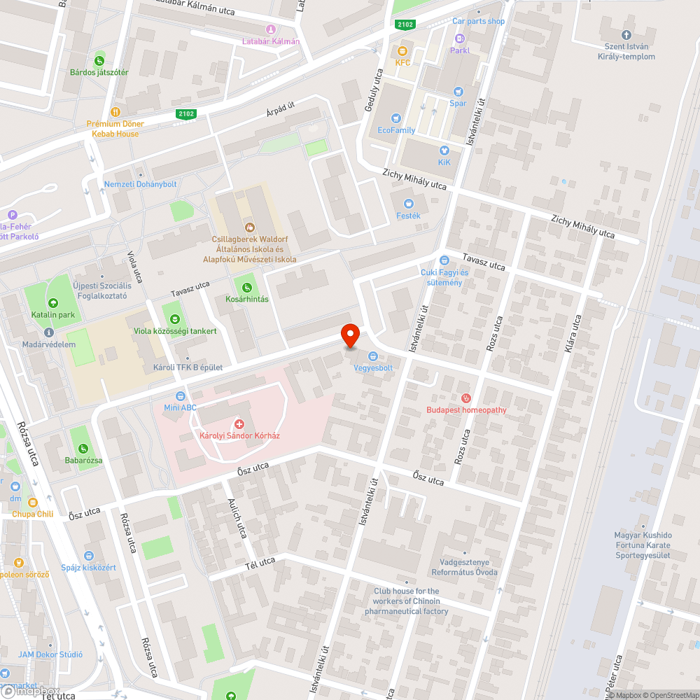 Közterületen elhelyezett zöldhulladék bejelentés helye