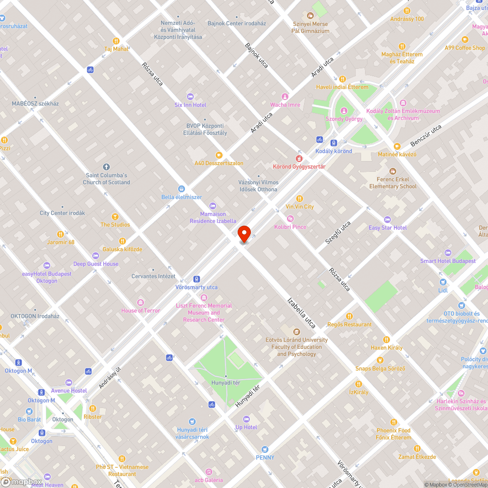 Megsüllyedt csatornaösszefolyó - Andrássy út bejelentés helye