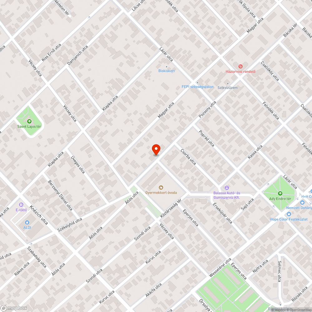 Barnuló utcanévtábla bejelentés helye