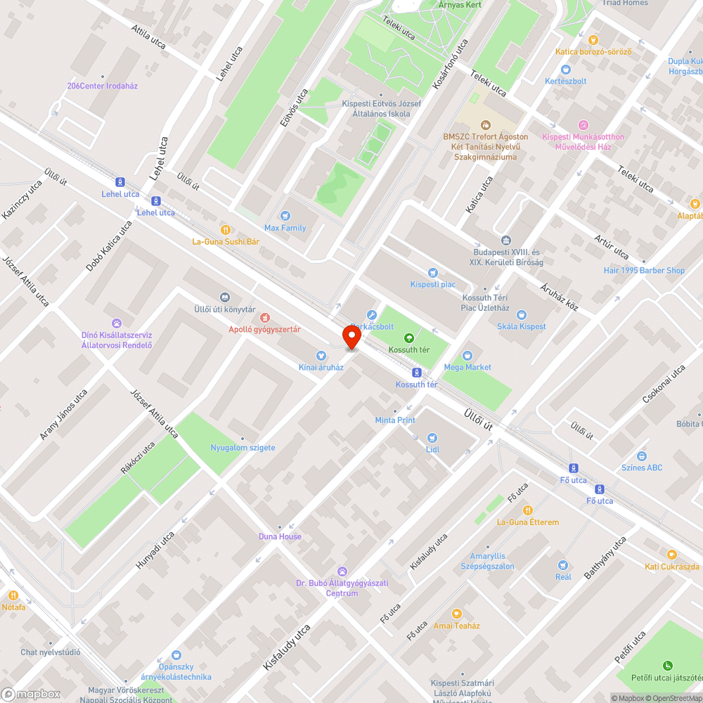 Kiégett lámpa bejelentés helye