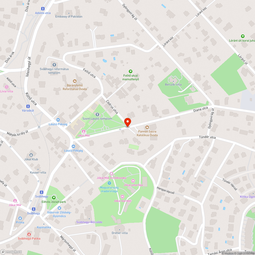 Lakó-pihenő övezet bejelentés helye