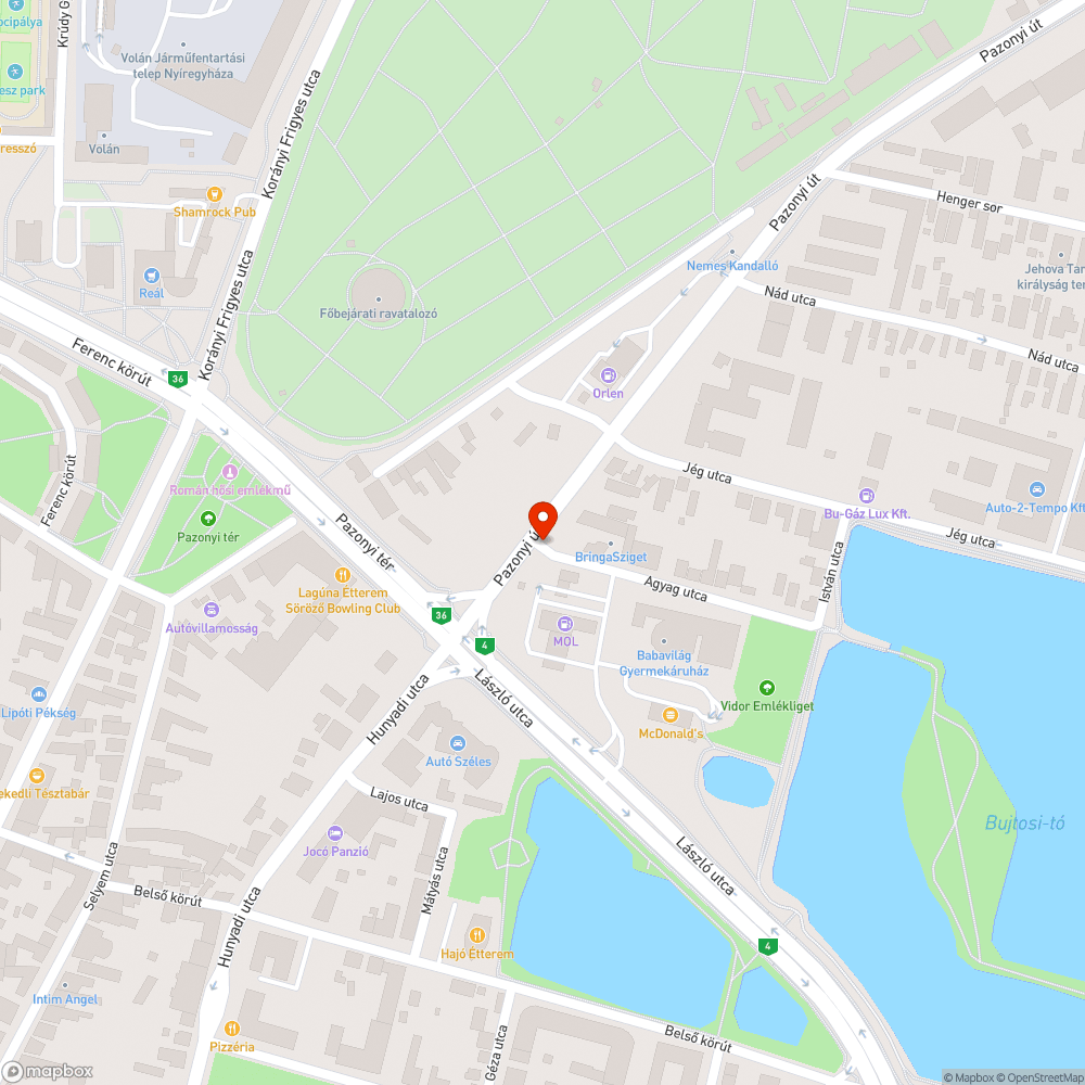 Kátyú - agyag u. bejelentés helye