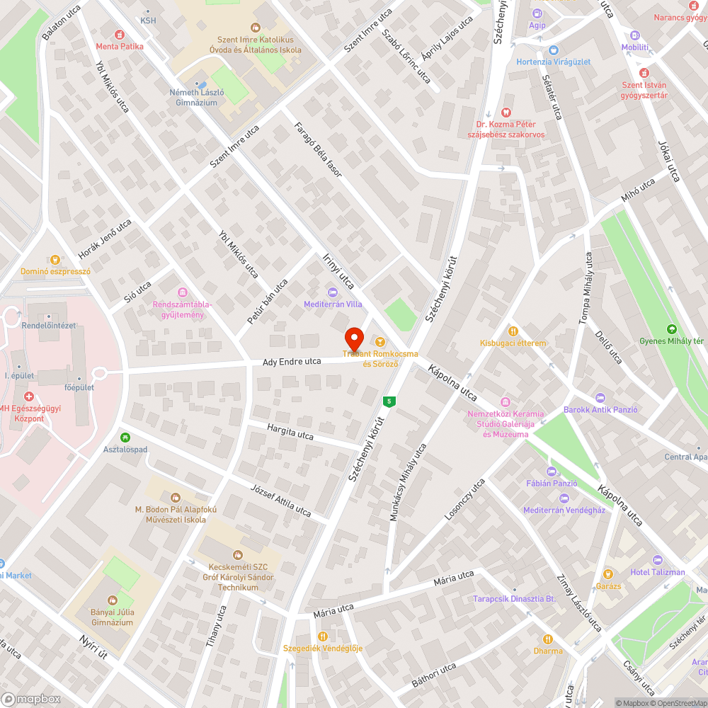 Kiégett függő lámpa bejelentés helye