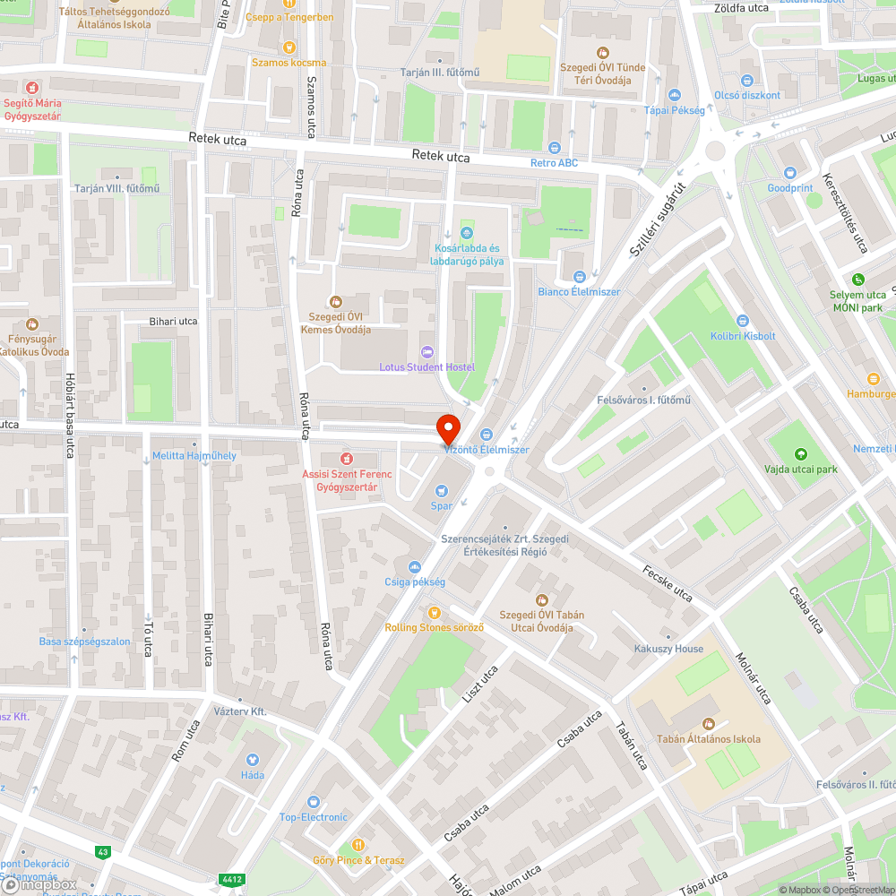 Veszélyes lámpa bejelentés helye