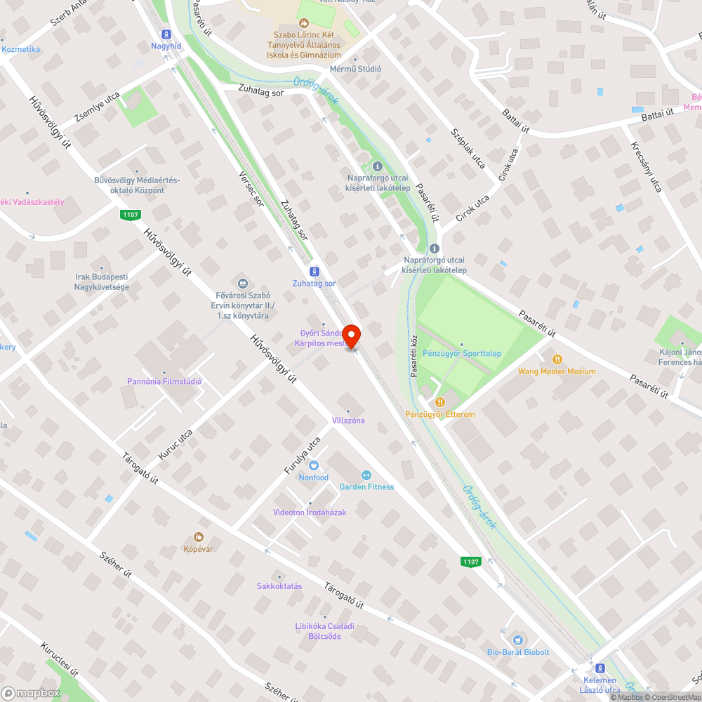 Zöldhulladék a sínek mentén bejelentés helye