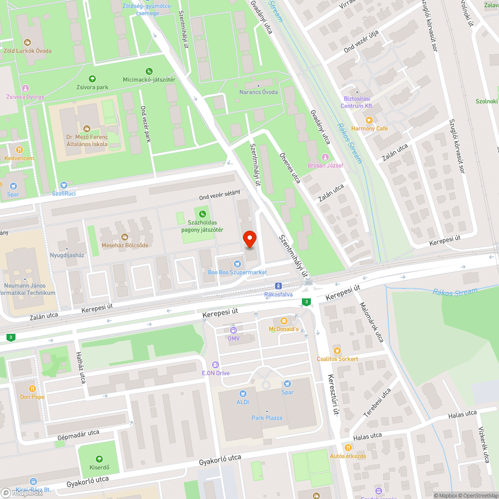 Elhagyott kocsi bejelentés helye