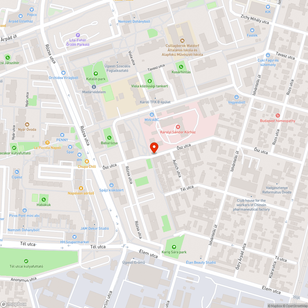 Illegális hulladék lerakás az  Ősz utcában bejelentés helye