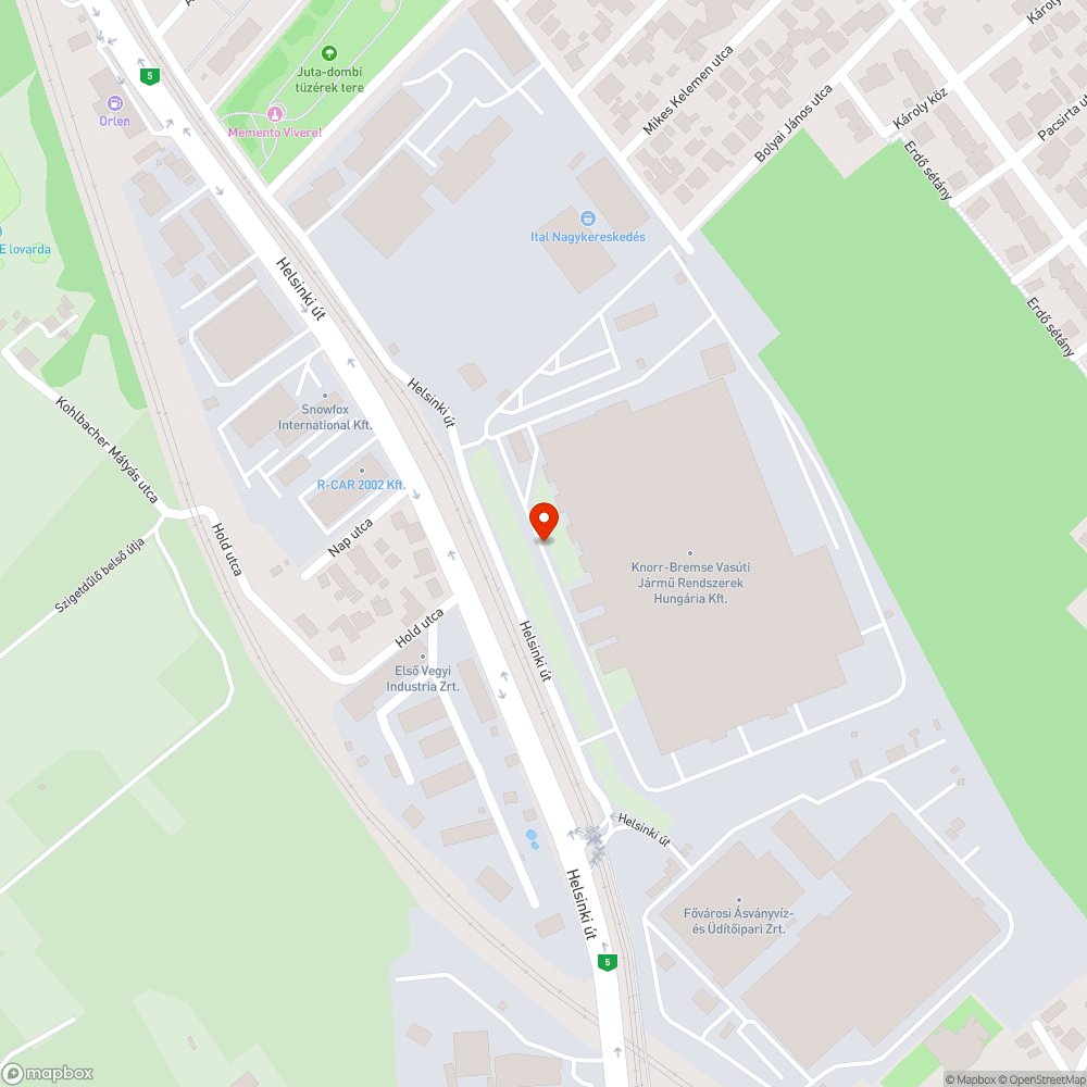 Eldugult víznyelő a Knorr-Bremse előtt bejelentés helye