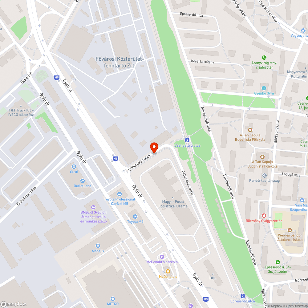 A kerület szégyene, a képeken látható utcakép bejelentés helye