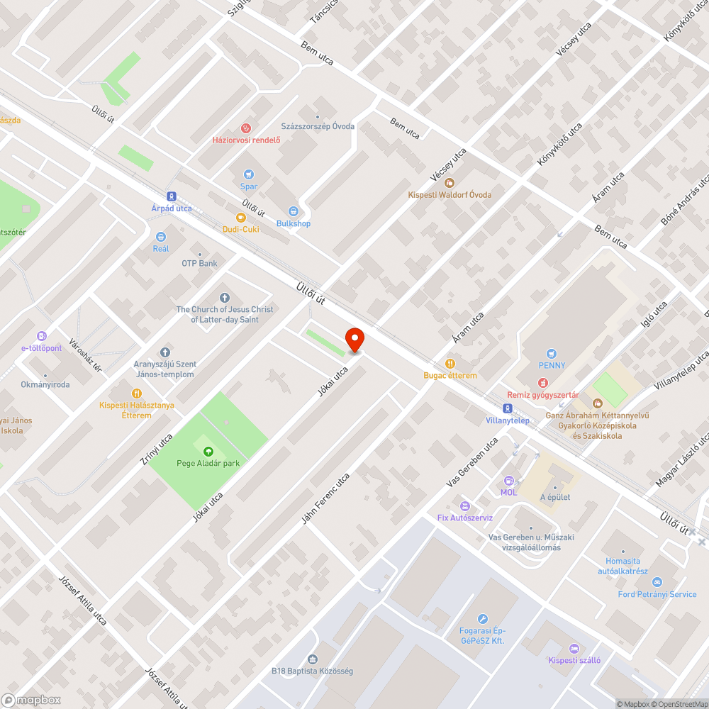 Kidobott kanapé - Jókai bejelentés helye