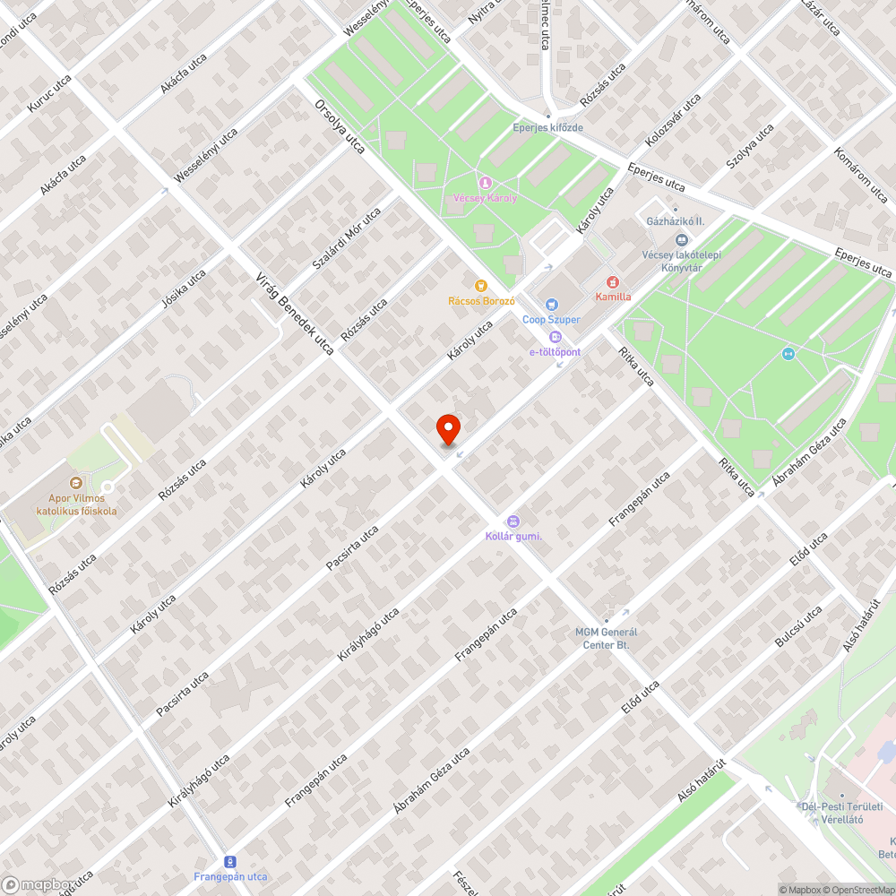 Megbarnult utcanévtábla - Pacsirta bejelentés helye