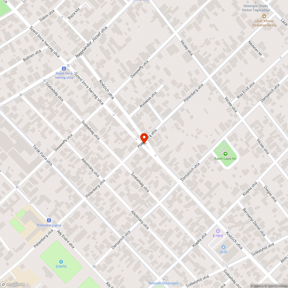 Szemét - Knézits bejelentés helye