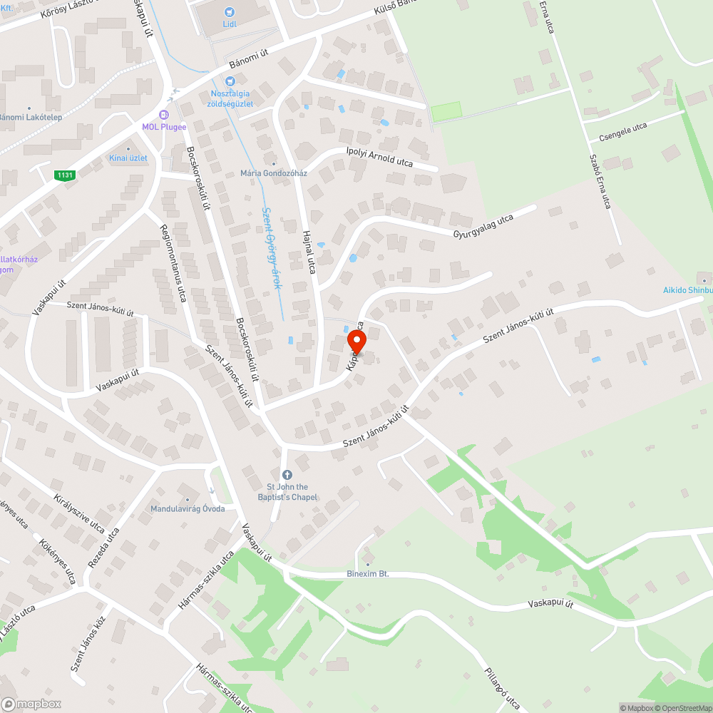 Kiégett lámpa - Kápolna 1 bejelentés helye