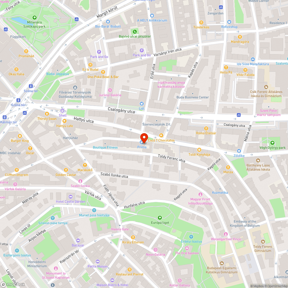 Útközepi kátyú bejelentés helye