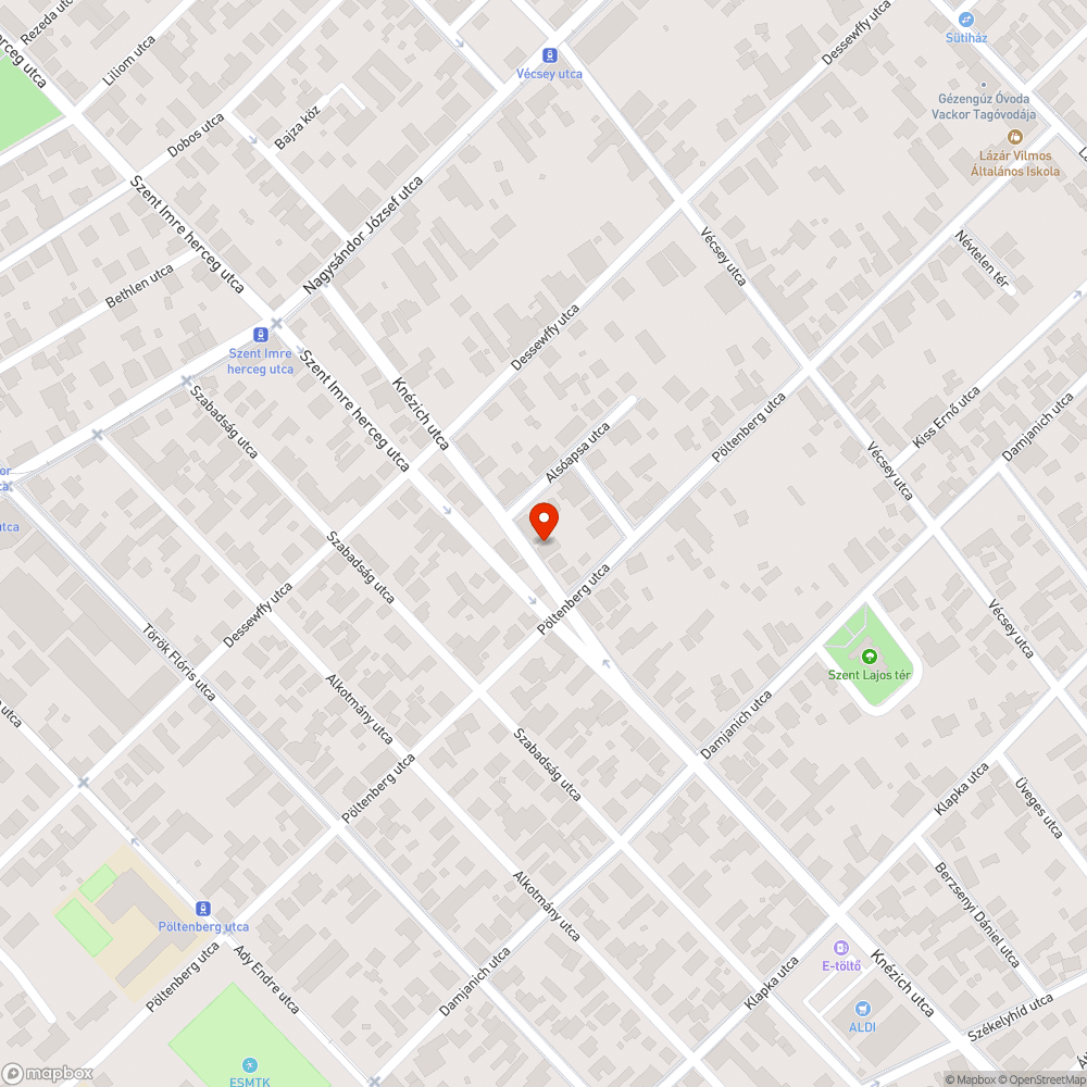 Knézich vagy Knézits utca bejelentés helye