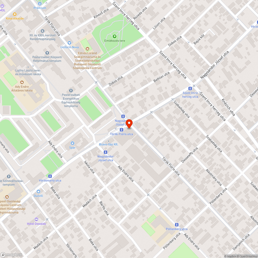 Ferde, rozsdás doboz bejelentés helye