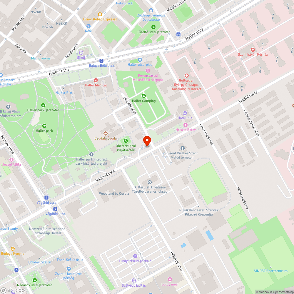 Parkolóban hagyott autó bejelentés helye