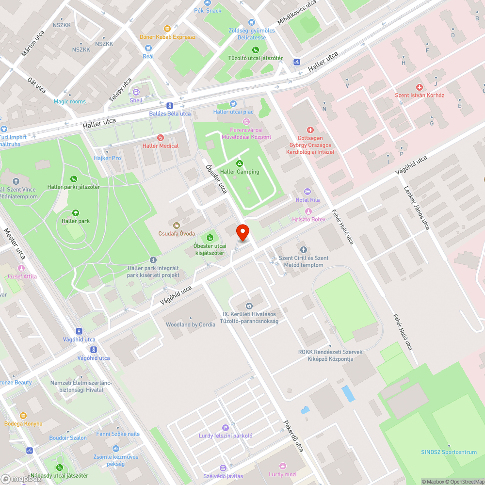 Parkolóban hagyott autó bejelentés helye