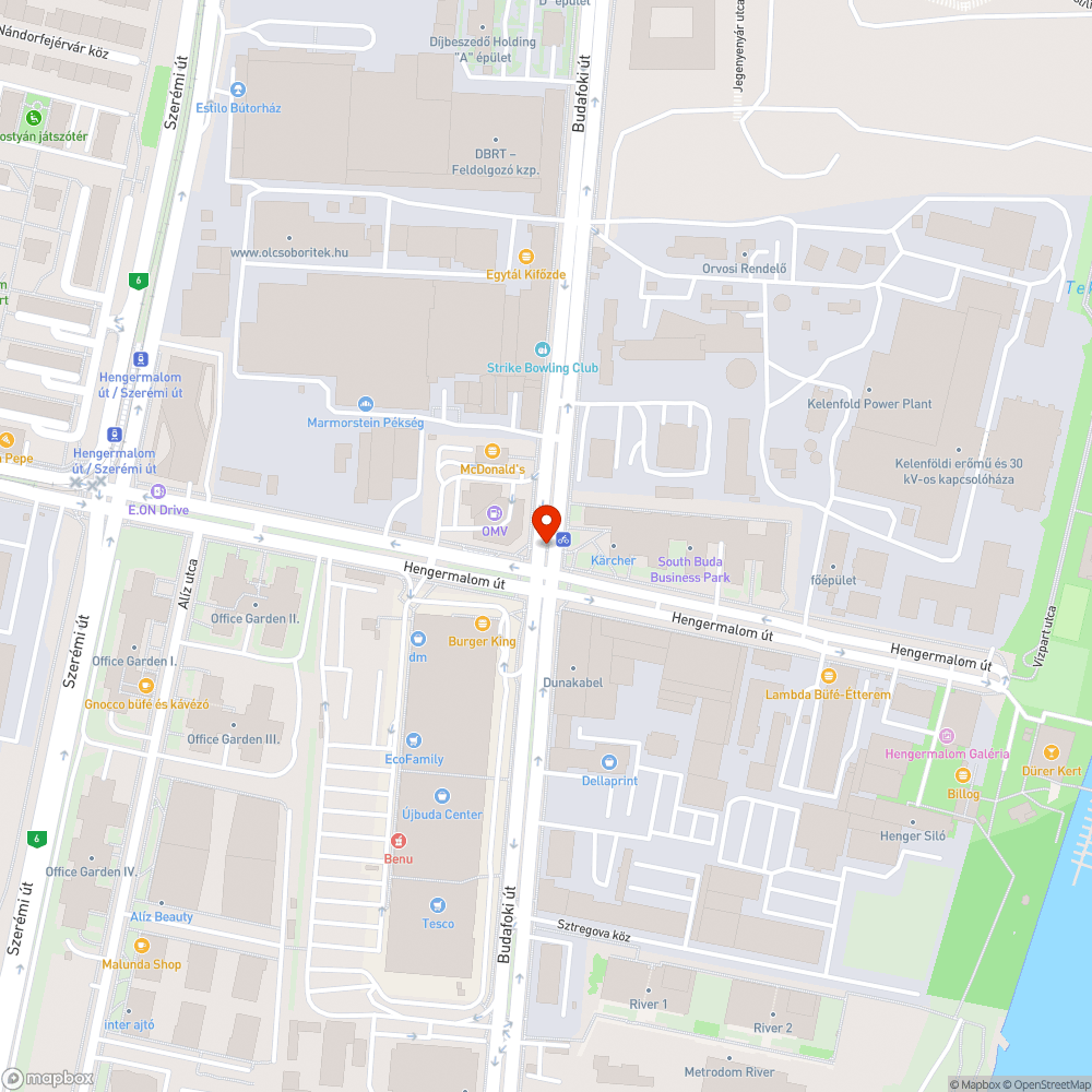 Kiégett átkeléskérő gomb - Hengermalom út bejelentés helye