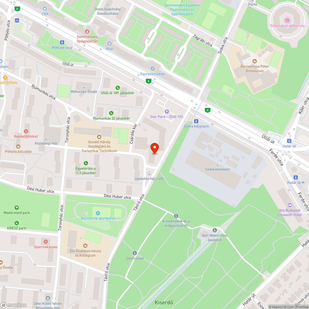 Kiserdőben illegális hulladéklerakás bejelentés helye