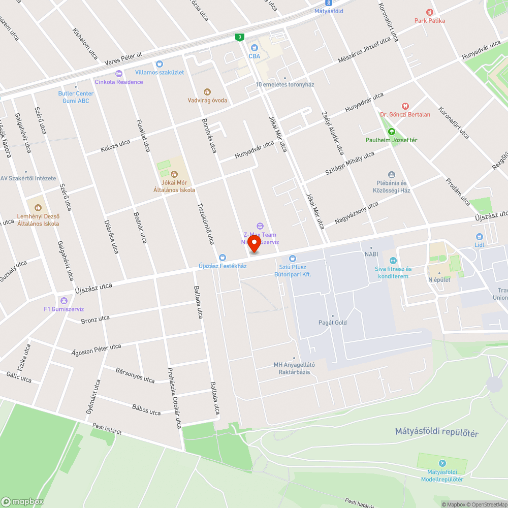 Mozgó, kiálló kövek bejelentés helye