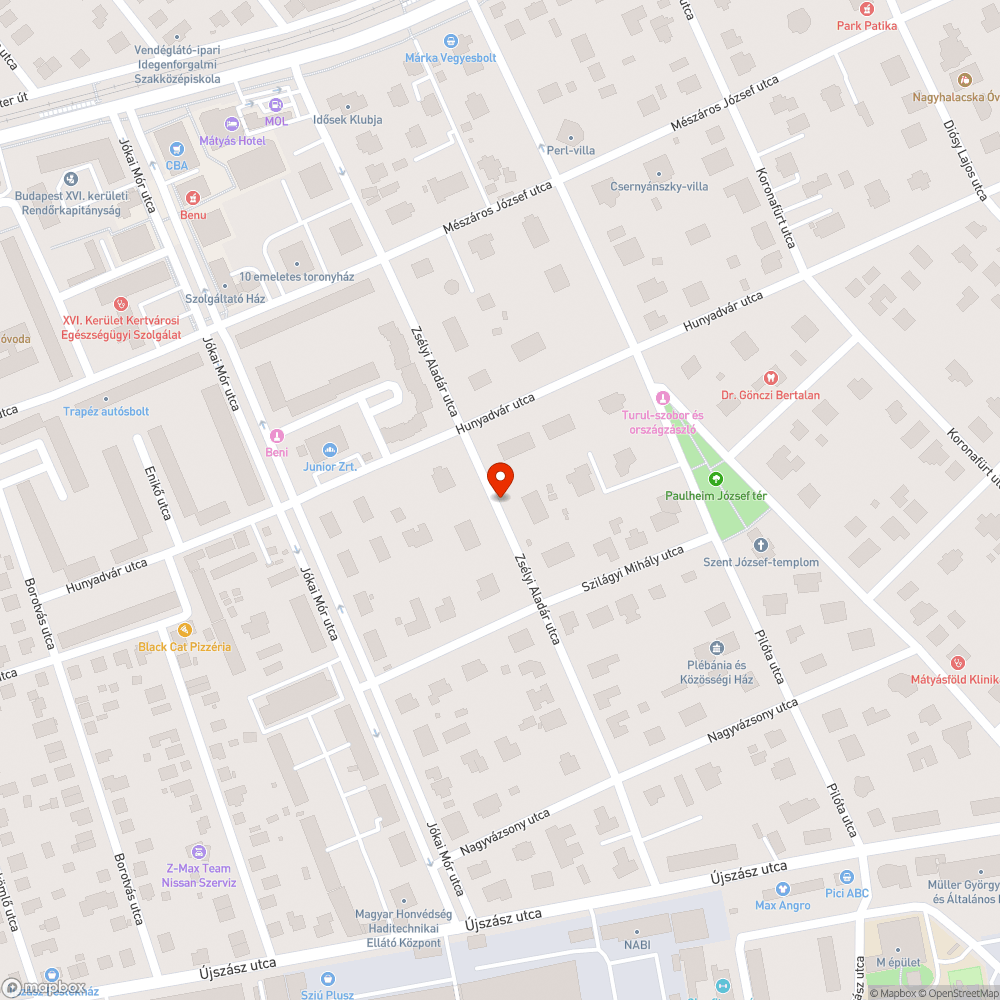 Szakaszhiba miatti sötétség bejelentés helye