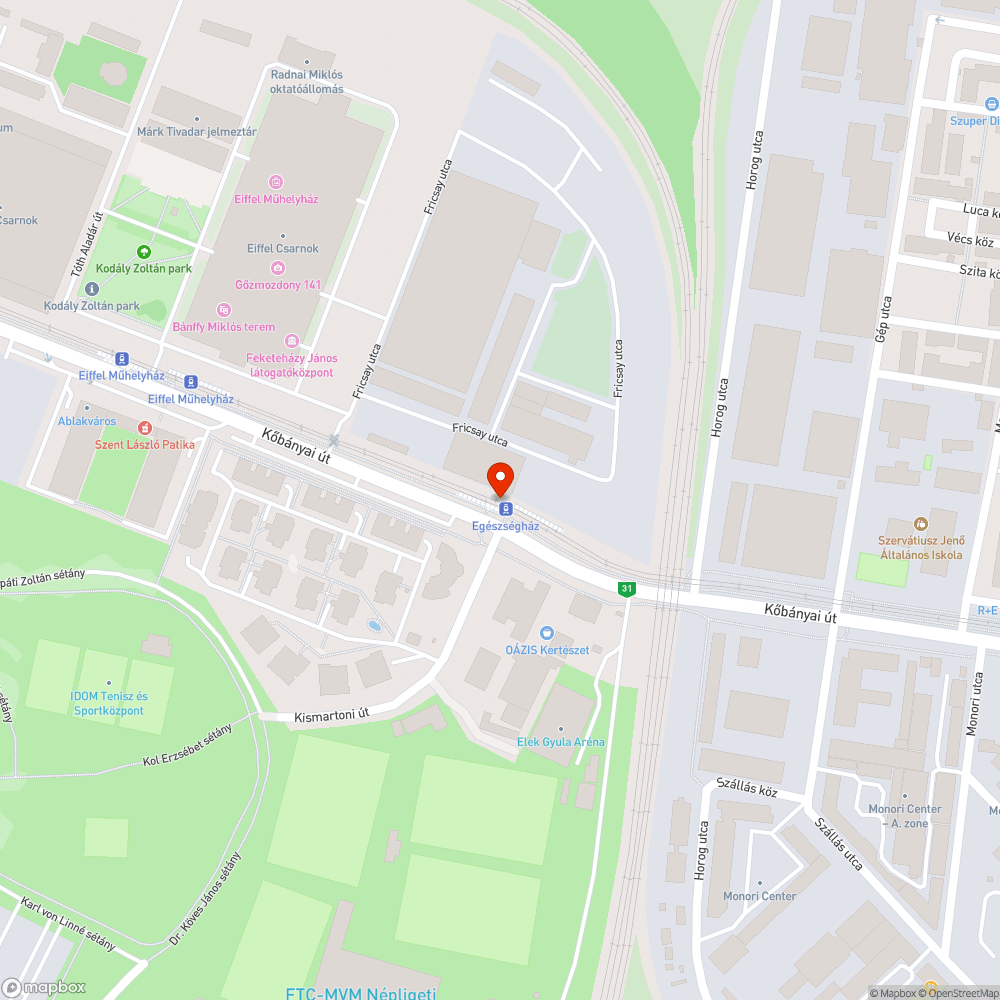 Nagyon rozsdás villamosmegálló űllőke bejelentés helye