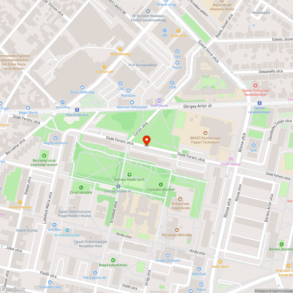 Gyalogos út hiánya bejelentés helye