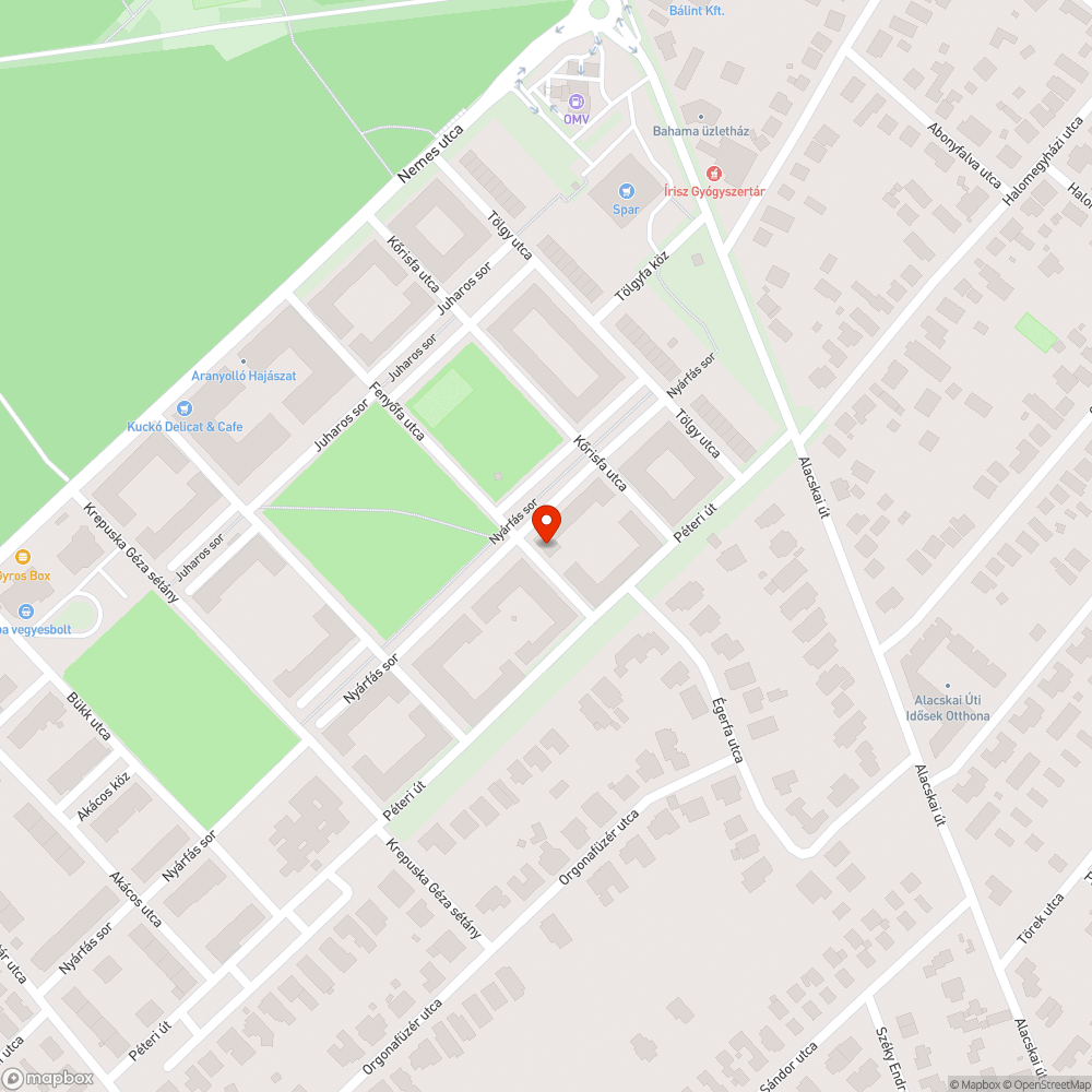 Kikátyusodott , tönkrement úttest bejelentés helye