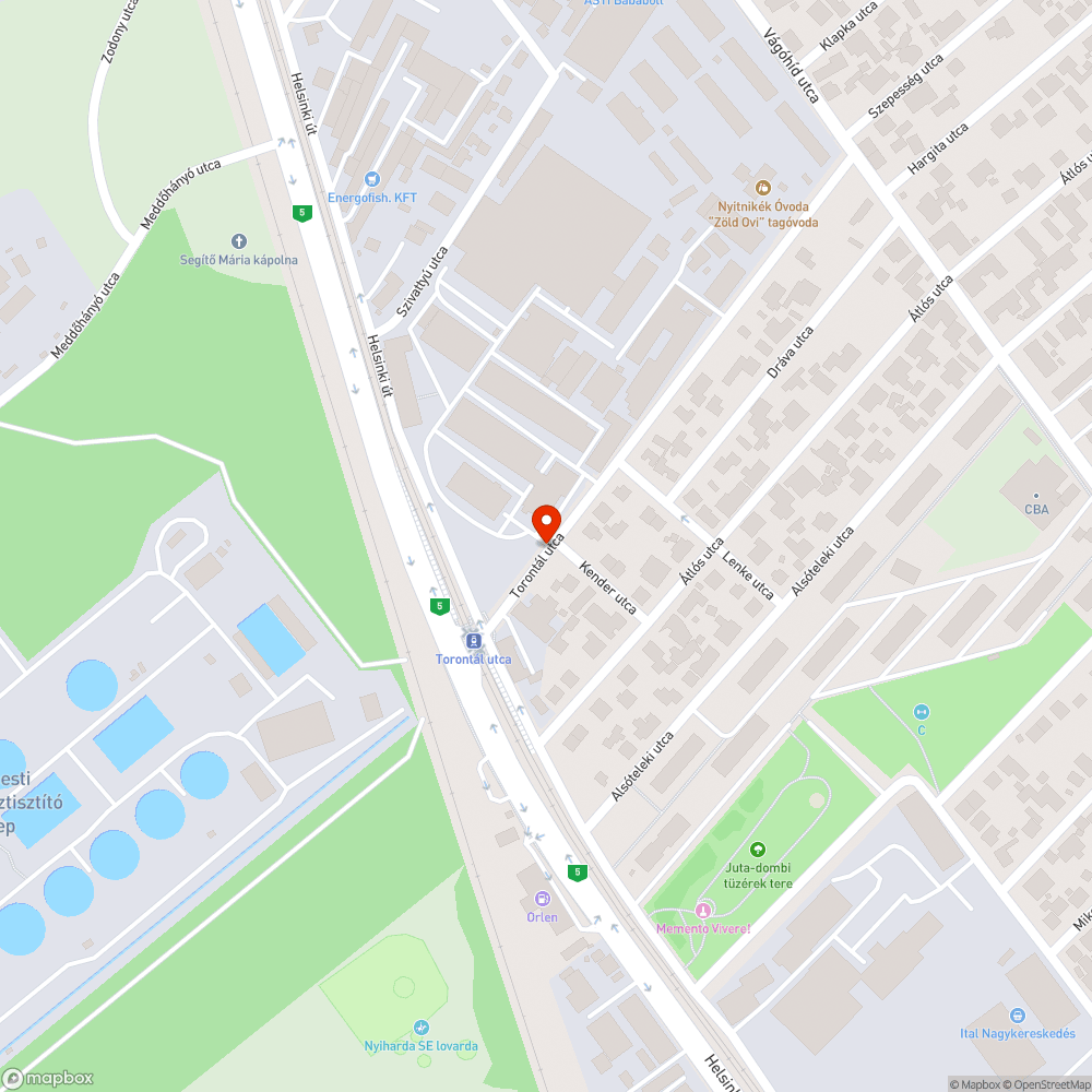 Torontál utca szemétlerakás bejelentés helye