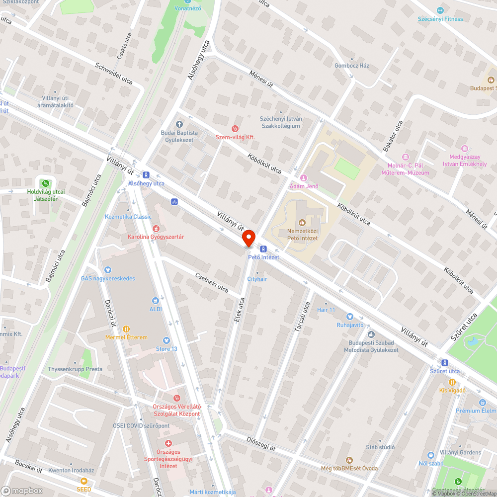 Kátyú bejelentés helye