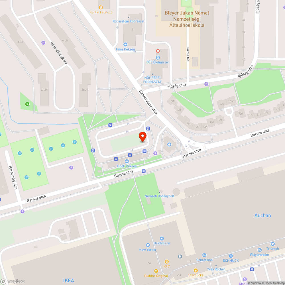 Koszos megálló bejelentés helye