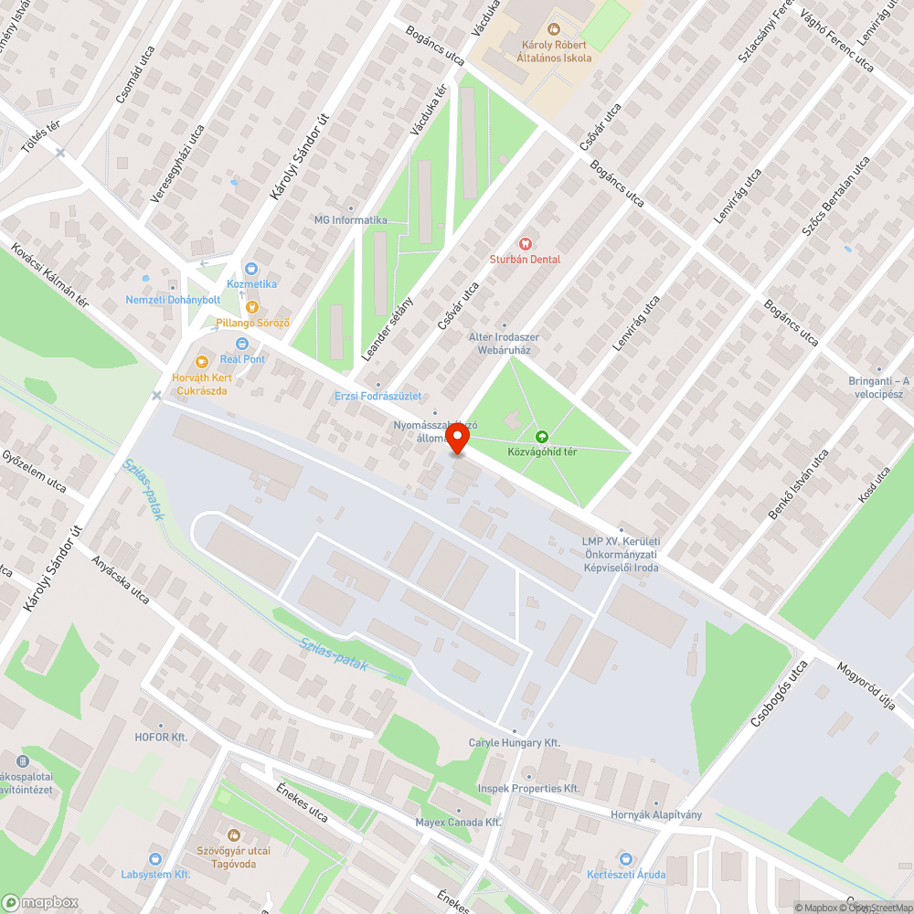 Kiégett lámpa bejelentés helye