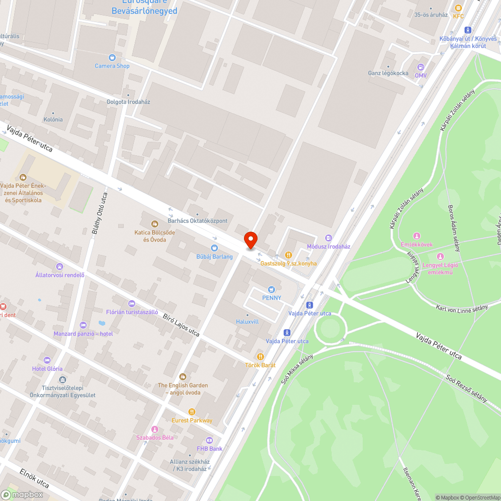 Gumi "szobor" bejelentés helye