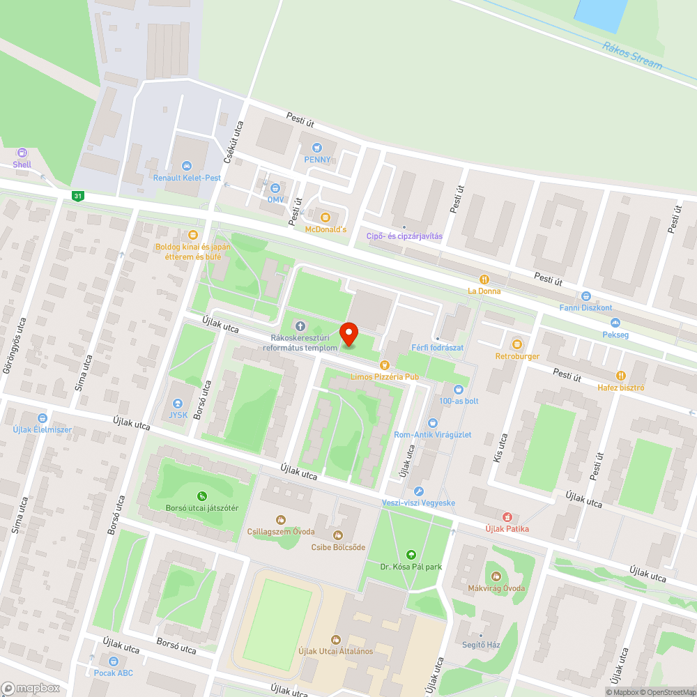 Veszélyes ajtó bejelentés helye