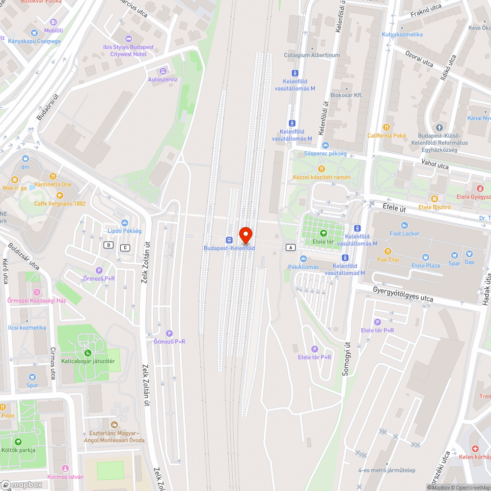 Villogó kijáratjelző lámpa - Kelenföld bejelentés helye