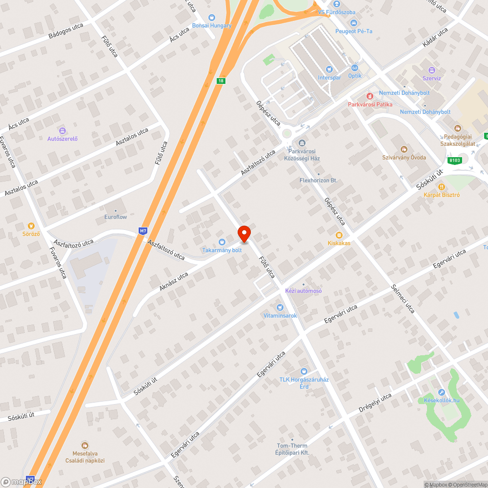 Összetört autó bejelentés helye