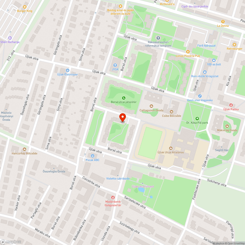 Szétszórt szemét bejelentés helye