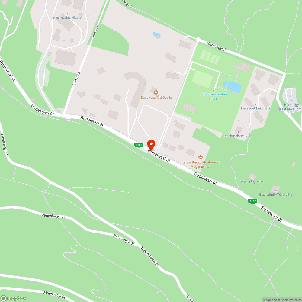 Elütött róka bejelentés helye