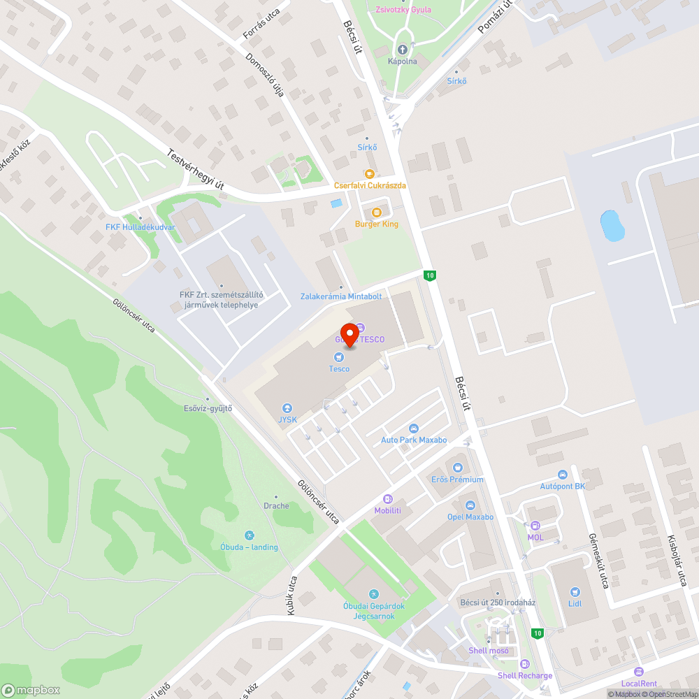 Kivont gépjármű bejelentés helye