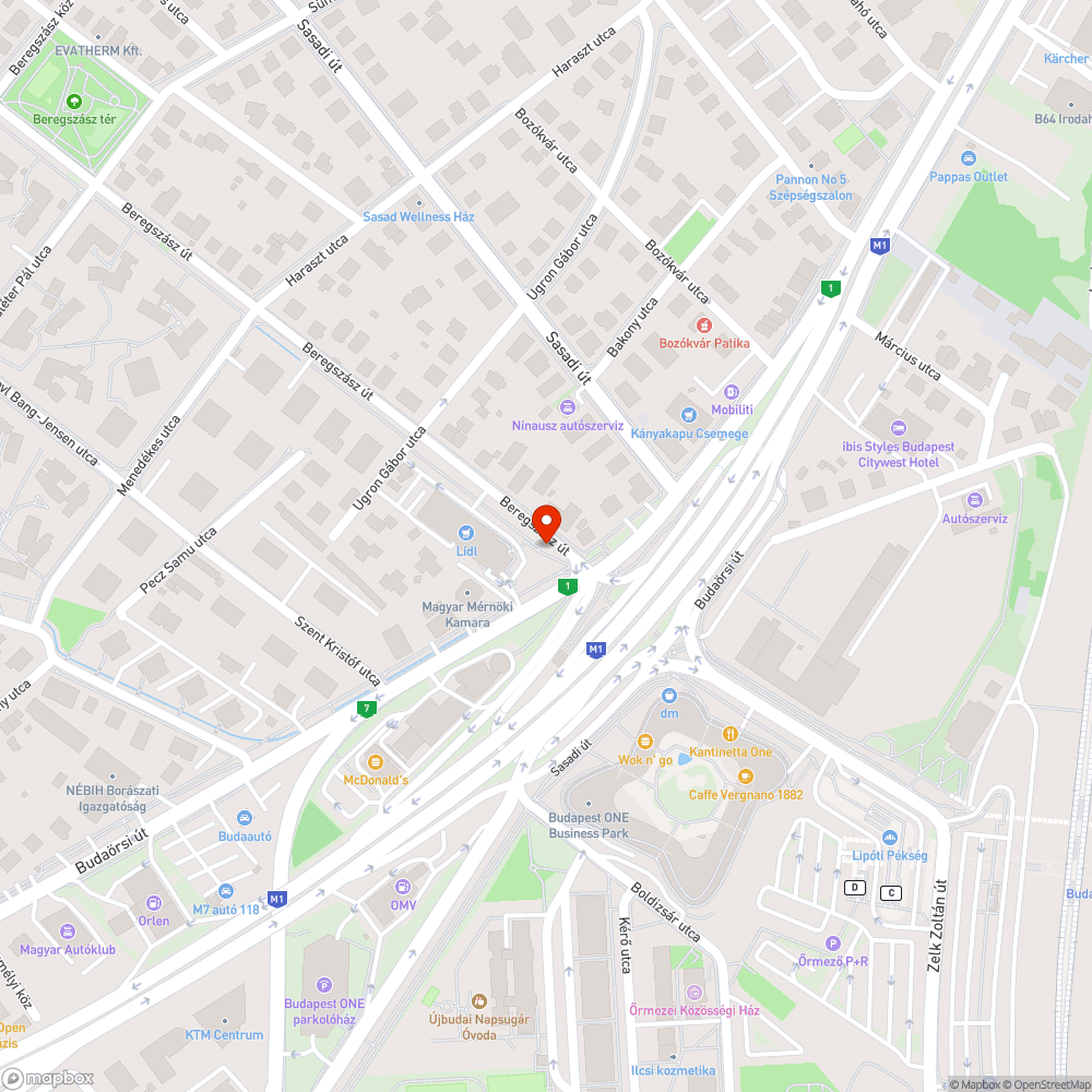 Botlásveszély a Budaörsi úton bejelentés helye