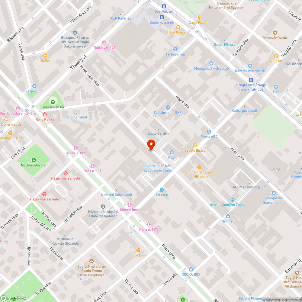 Szemetes utcarész Kövér Lajos 52 bejelentés helye