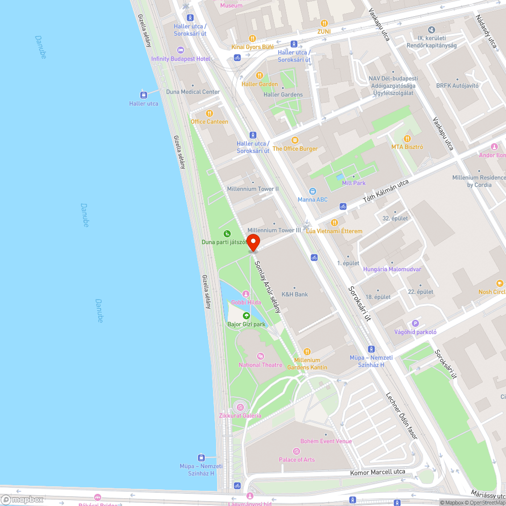 Közvilágítási hiba a Nemzeti Színháznál bejelentés helye