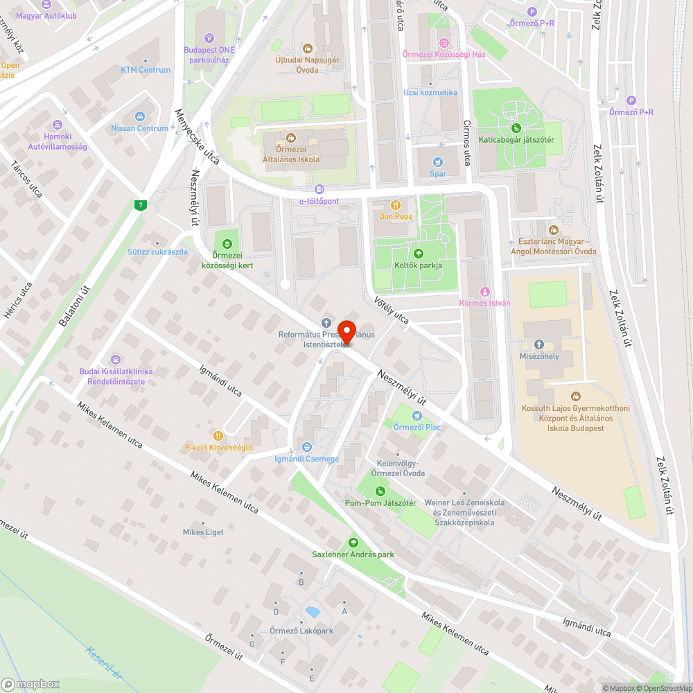 Kátyú az úttesten bejelentés helye