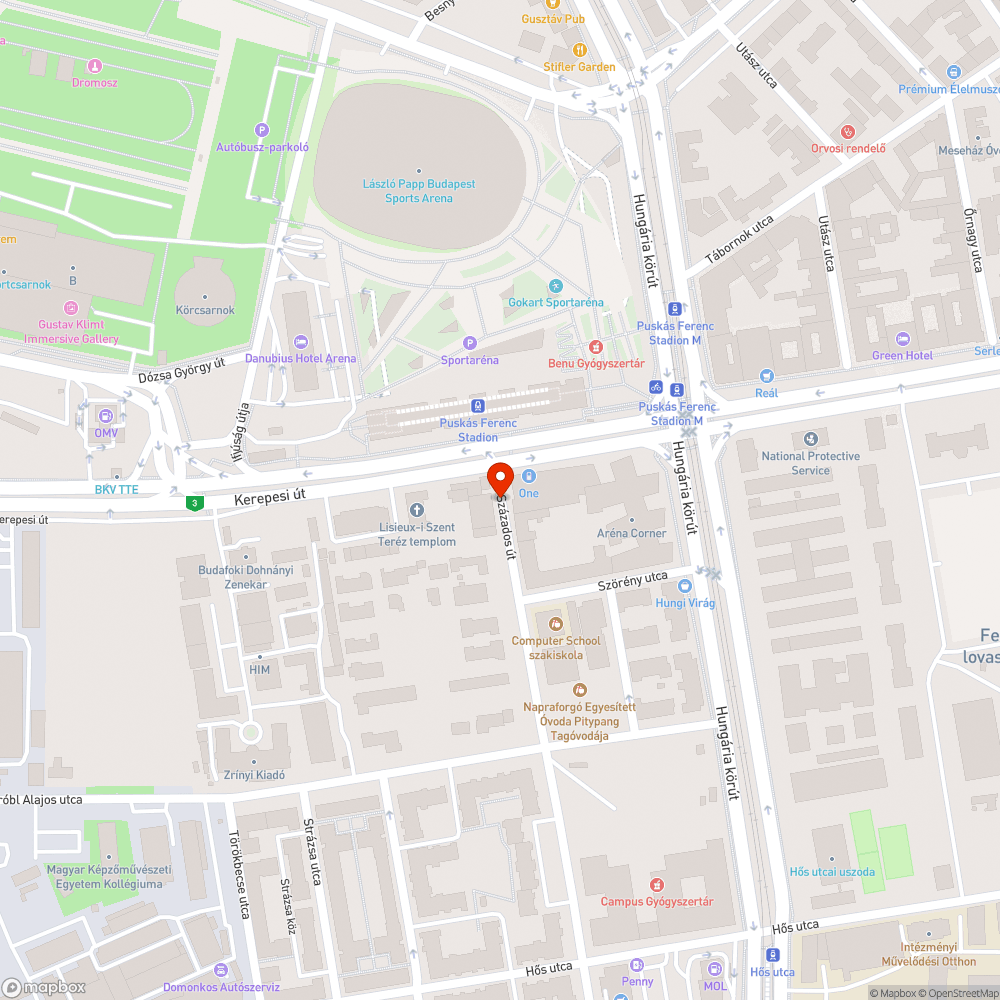 Törött üveg a járdán bejelentés helye