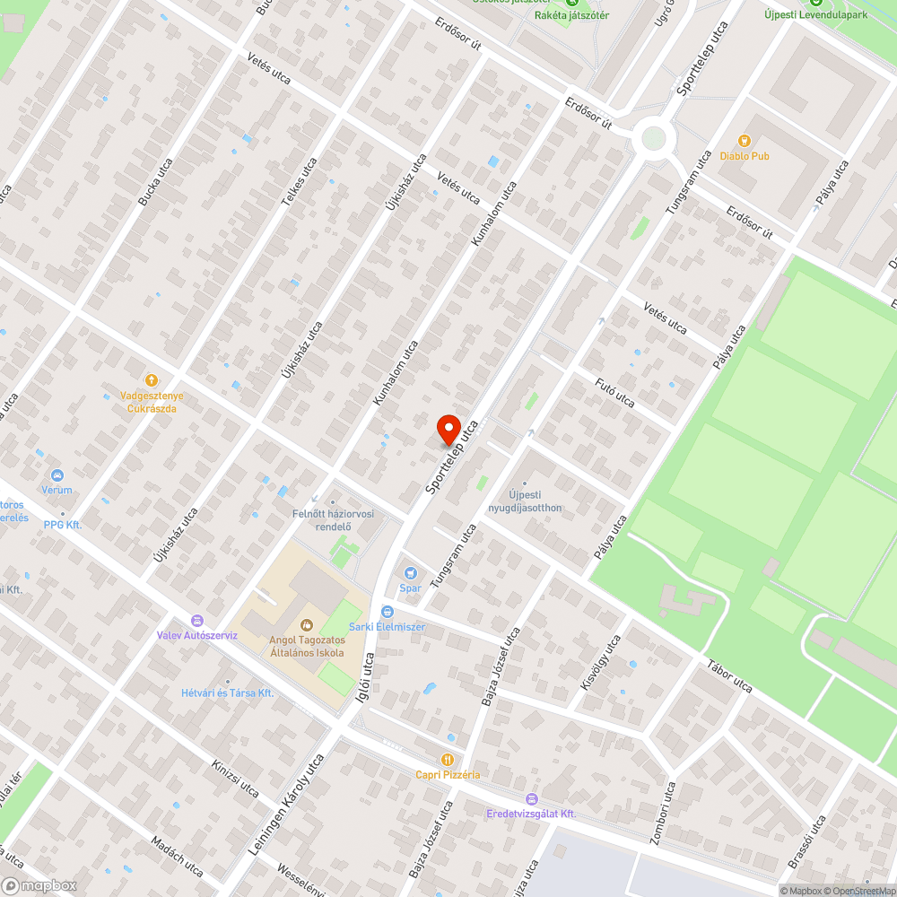 Járdán balesetveszélyes kátyú bejelentés helye